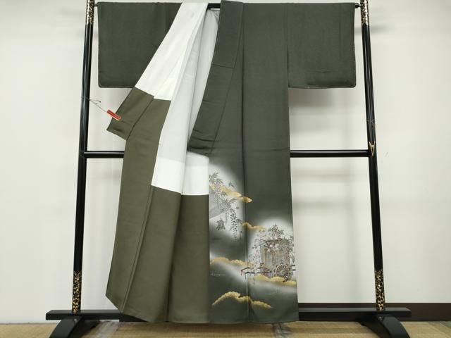 平和屋着物●豪華色留袖 作家物 御所車人物花文 暈し染め 金彩 正絹 逸品 未使用 CABF3478ut 平和屋着物●豪華色留袖 作家物 御所車人物花文 暈し染め 金彩 正絹 逸品 未使用 CABF3478ut