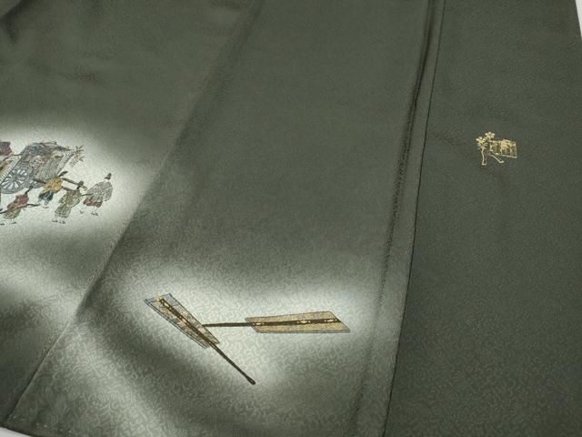 平和屋着物●豪華色留袖 作家物 御所車人物花文 暈し染め 金彩 正絹 逸品 未使用 CABF3478ut 平和屋着物●豪華色留袖 作家物 御所車人物花文 暈し染め 金彩 正絹 逸品 未使用 CABF3478ut