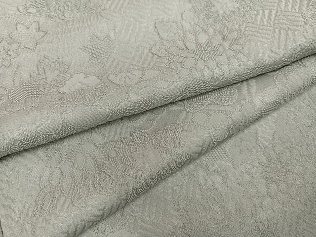 平和屋着物●上質な色無地 草花地紋 蕎麦切色 正絹 逸品 AABI2968ph