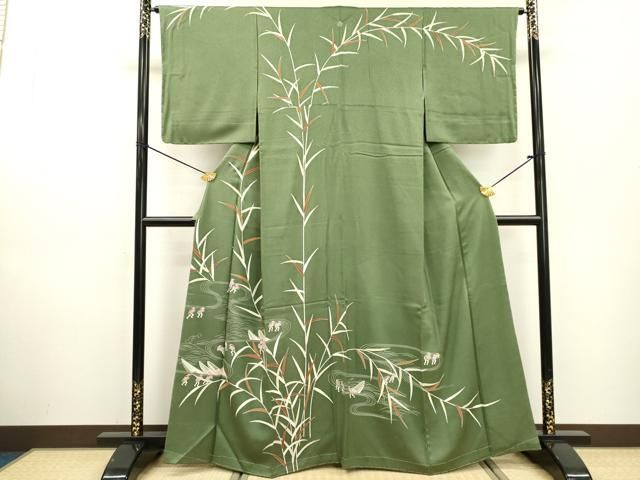 平和屋着物●訪問着　刺繍　人物風景文　松坂屋扱い　正絹　逸品　未使用　DABD5958fe