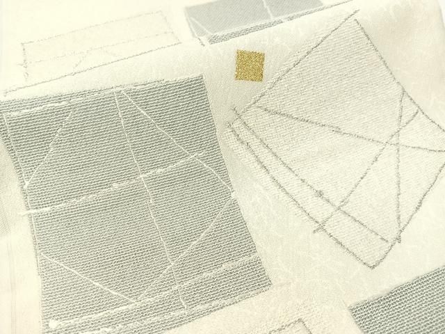 平和屋着物▽六通柄袋帯　スリーシーズン　春夏秋　青衣の人　金銀糸　正絹　逸品　CABG1632vp