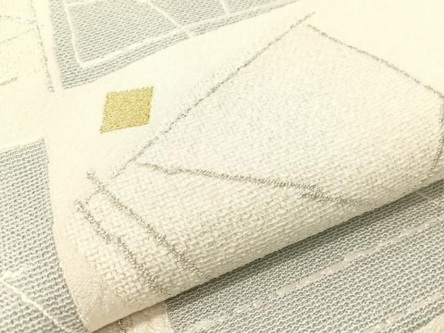 平和屋着物▽六通柄袋帯　スリーシーズン　春夏秋　青衣の人　金銀糸　正絹　逸品　CABG1632vp