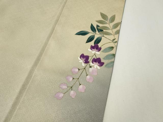平和屋着物●訪問着 作家物 雪輪草花文 暈し染め 金彩 正絹 逸品 CABF3480ut 平和屋着物●訪問着 作家物 雪輪草花文 暈し染め 金彩 正絹 逸品 CABF3480ut