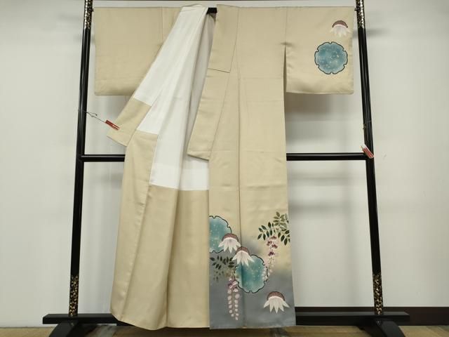 平和屋着物●訪問着 作家物 雪輪草花文 暈し染め 金彩 正絹 逸品 CABF3480ut 平和屋着物●訪問着 作家物 雪輪草花文 暈し染め 金彩 正絹 逸品 CABF3480ut