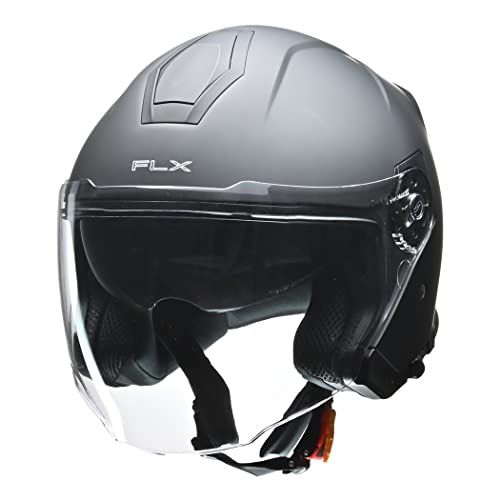 リード工業(LEAD) バイク用 インナーシールド付き ジェットヘルメット FLX マットブラック LLサイズ (61-62cm未満)wb a153ccda