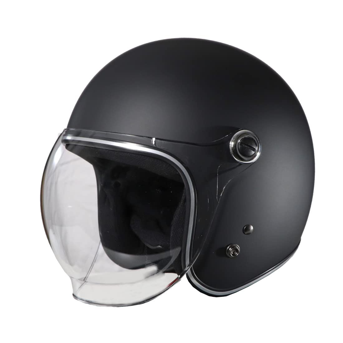 モトベース(MOTO BASE)SG・PSC規格 バイク用 シールド付 ヴィンテージ タイプ ジェットヘルメット|MBHL-VJ01S|マットブラック/フリー(57?60cm未満)wb 59c17190 モトベース(MOTO BASE)SG・PSC規格 バイク用 シールド付 ヴィンテージ タイプ ジェットヘルメット|MBHL-VJ01S|マットブラック/フリー(57?60cm未満)wb 59c17190