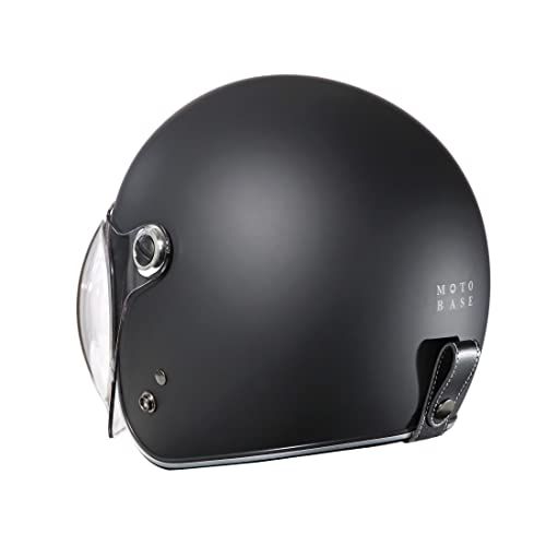 モトベース(MOTO BASE)SG・PSC規格 バイク用 シールド付 ヴィンテージ タイプ ジェットヘルメット|MBHL-VJ01S|マットブラック/フリー(57?60cm未満)wb 59c17190 モトベース(MOTO BASE)SG・PSC規格 バイク用 シールド付 ヴィンテージ タイプ ジェットヘルメット|MBHL-VJ01S|マットブラック/フリー(57?60cm未満)wb 59c17190