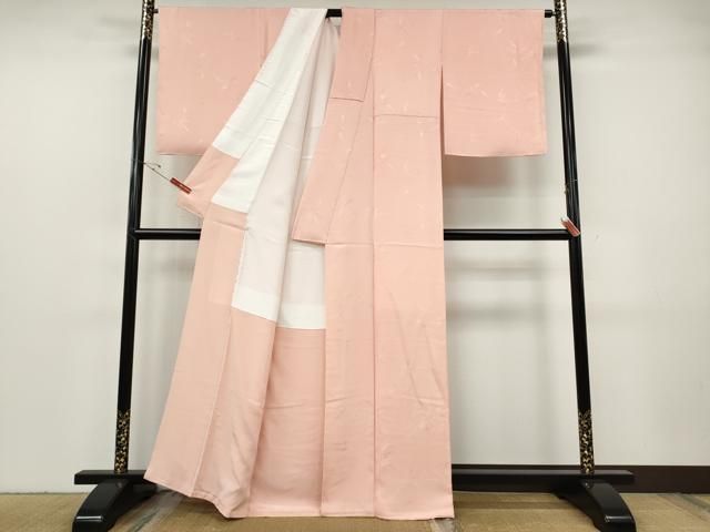 平和屋着物●上質な色無地　枝葉地紋　虹色　正絹　逸品　CABF3481ut