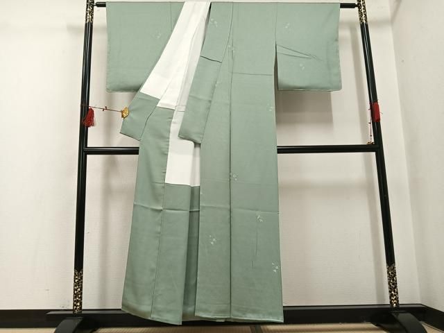 平和屋着物●本加賀友禅作家 柿本市郎 小紋 縫取 草花文 正絹 逸品 未使用 AABI2972ph 平和屋着物●本加賀友禅作家 柿本市郎 小紋 縫取 草花文 正絹 逸品 未使用 AABI2972ph