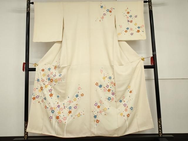 平和屋着物●訪問着 友禅 枝梅 金彩 正絹 逸品 AABI2555cs