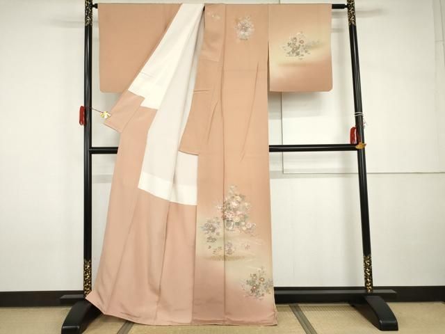 平和屋着物●訪問着 中国三大刺繍 汕頭刺繍 スワトウ刺繍 花車文 暈し染め 金糸 金彩 正絹 逸品 AABI2556cs 平和屋着物●訪問着 中国三大刺繍 汕頭刺繍 スワトウ刺繍 花車文 暈し染め 金糸 金彩 正絹 逸品 AABI2556cs