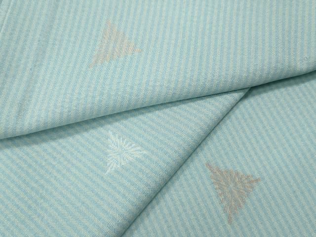 平和屋着物▽小紋　単衣　吉祥花文　洗える着物　CABF3577ut