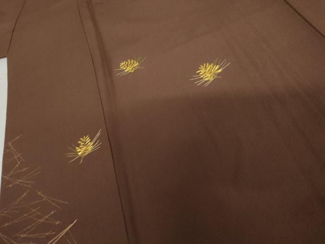 平和屋着物●訪問着 刺繍 敷松葉 金彩 正絹 逸品 AABI2559cs 平和屋着物●訪問着 刺繍 敷松葉 金彩 正絹 逸品 AABI2559cs