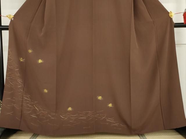 平和屋着物●訪問着 刺繍 敷松葉 金彩 正絹 逸品 AABI2559cs 平和屋着物●訪問着 刺繍 敷松葉 金彩 正絹 逸品 AABI2559cs