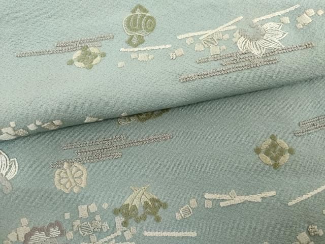 平和屋着物●総刺繍　訪問着　中国三大刺繍　相良刺繍　吉祥宝尽くし　正絹　逸品　未使用　AABI2560cs