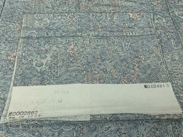 平和屋着物▽上質な小紋 単衣 切り嵌め更紗花文 反端付き 正絹 逸品 AABI4578jh 平和屋着物▽上質な小紋 単衣 切り嵌め更紗花文 反端付き 正絹 逸品 AABI4578jh