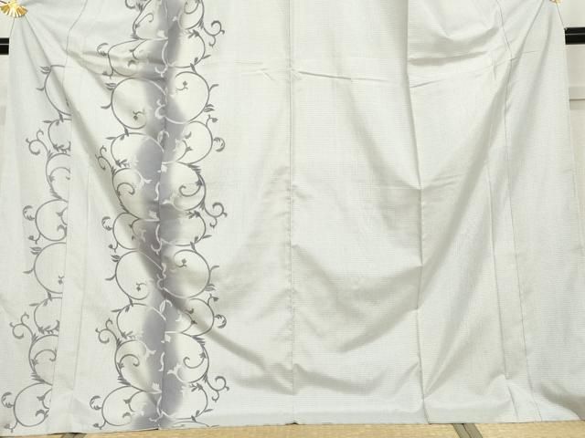 平和屋着物●本場大島紬　染大島　訪問着　智啓謹製　唐草間道　証紙付き　正絹　逸品　AABI2564cs