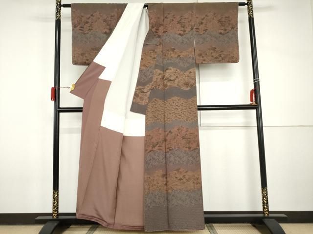 平和屋着物●人間国宝・南部芳松の息子 伝統工芸伝承者彫刻・南部幸雄 型染 訪問着 風景草花文 鬼しぼ縮緬 正絹 逸品 未使用 AABI2567cs 平和屋着物●人間国宝・南部芳松の息子 伝統工芸伝承者彫刻・南部幸雄 型染 訪問着 風景草花文 鬼しぼ縮緬 正絹 逸品 未使用 AABI2567cs