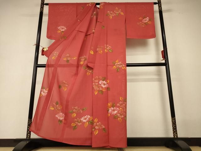 平和屋着物*夏物 訪問着 絽 手描き 草花文 正絹 逸品 AABI0710jd 平和屋着物*夏物 訪問着 絽 手描き 草花文 正絹 逸品 AABI0710jd