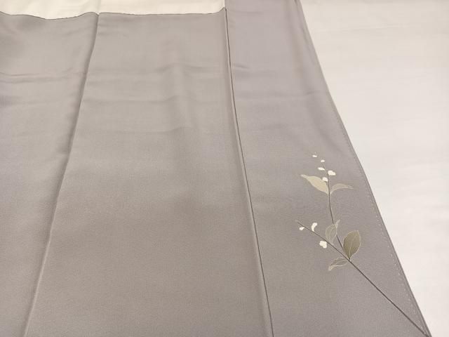 平和屋着物●本加賀友禅作家　南克治　訪問着　枝花文　暈し染め　正絹　逸品　AABI3093ph