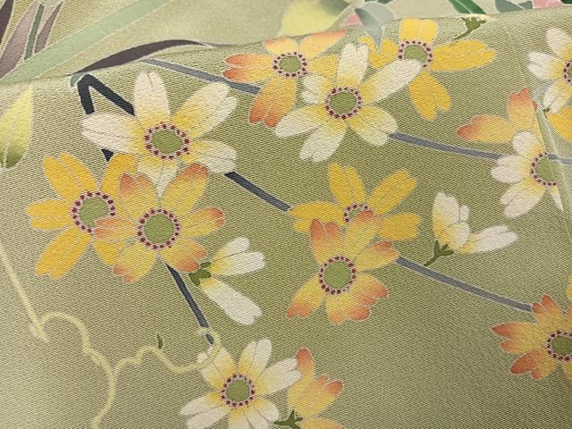 平和屋着物●豪華振袖 友禅 草花文 暈し染め 正絹 逸品 AABI3094ph 平和屋着物●豪華振袖 友禅 草花文 暈し染め 正絹 逸品 AABI3094ph