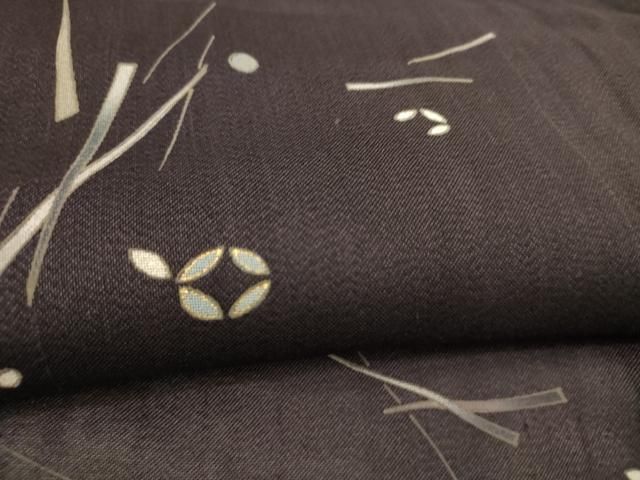 平和屋着物＊夏物　訪問着　紗　幾何学文様　金彩　正絹　逸品　AABI0719jd