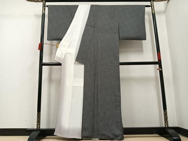 平和屋着物●江戸小紋 鮫小紋柄 黒地 正絹 逸品 AABI3096ph 平和屋着物●江戸小紋 鮫小紋柄 黒地 正絹 逸品 AABI3096ph