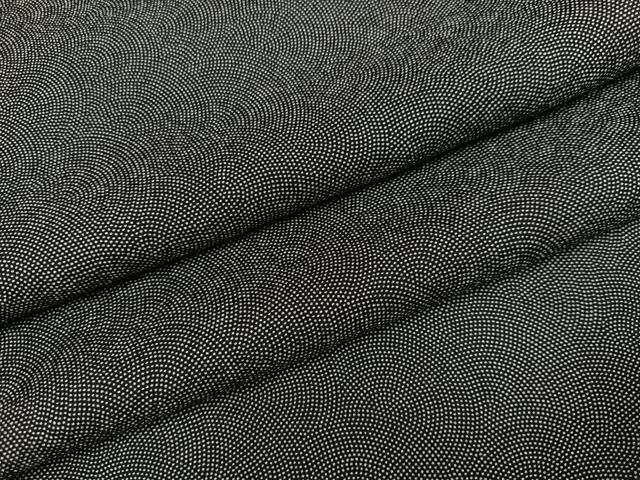 平和屋着物●江戸小紋　鮫小紋柄　黒地　正絹　逸品　AABI3096ph