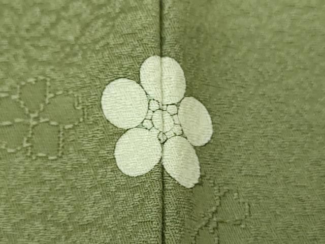 平和屋着物●世界的ファッションデザイナー 山本寛斎監修 kansaiブランド 色無地 舞桜地紋 老竹色 証紙付き 正絹 逸品 DABE5380ps 平和屋着物●世界的ファッションデザイナー 山本寛斎監修 kansaiブランド 色無地 舞桜地紋 老竹色 証紙付き 正絹 逸品 DABE5380ps