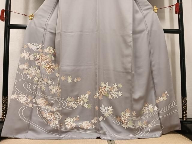 平和屋着物●訪問着 友禅 駒刺繍 松竹梅流水草花文 金彩 正絹 逸品 AABI3101ph 平和屋着物●訪問着 友禅 駒刺繍 松竹梅流水草花文 金彩 正絹 逸品 AABI3101ph