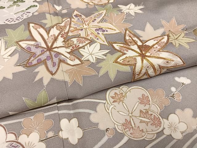 平和屋着物●訪問着 友禅 駒刺繍 松竹梅流水草花文 金彩 正絹 逸品 AABI3101ph 平和屋着物●訪問着 友禅 駒刺繍 松竹梅流水草花文 金彩 正絹 逸品 AABI3101ph