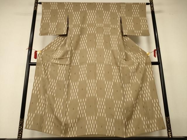 平和屋着物＊夏物　小紋　変わり絽　幾何学文様　暈し染め　正絹　逸品　AABI0727jd