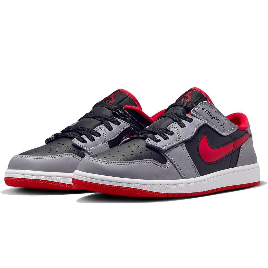 【人気商品】[ナイキ] エア ジョーダン 1 ロー フライイーズ AIR JORDAN 1 LOW FlyEase ブラック/セメントグレー/ホワイト/レッド DM1206-060 日本国内正規品