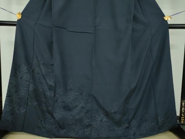 平和屋着物●本塩沢　訪問着　麻の葉草葉文　正絹　逸品　DABE5400ps