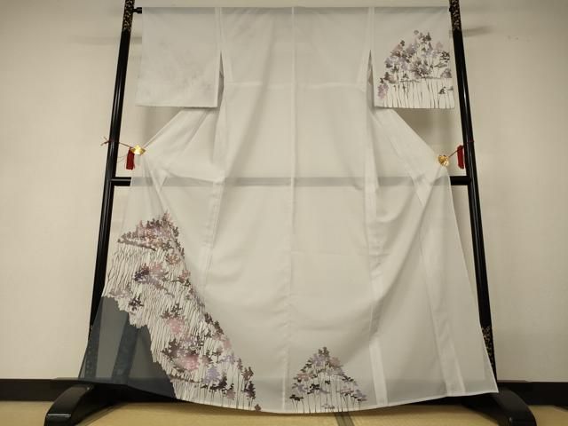 平和屋着物＊夏物　訪問着　絽　樹林文　洗える着物　AABI0748jd