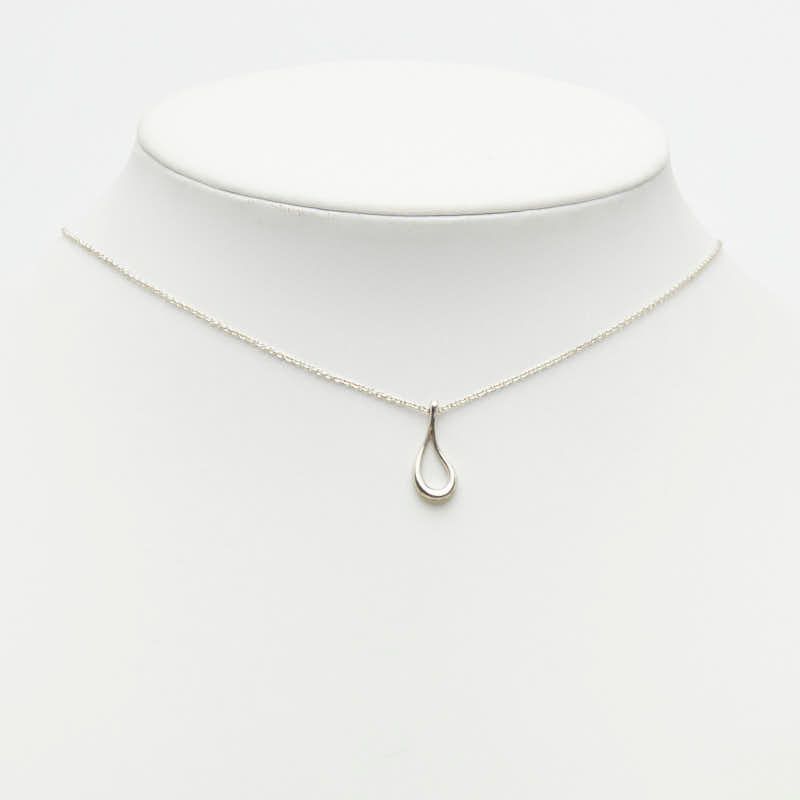ティファニー エルサ ペレッティ オープンティアドロップ チェーン ペンダント ネックレス SV925 シルバー レディース TIFFANY&Co.【1-0261159】