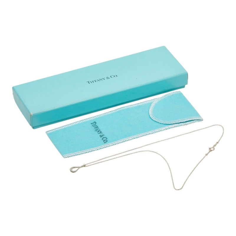 ティファニー エルサ ペレッティ オープンティアドロップ チェーン ペンダント ネックレス SV925 シルバー レディース TIFFANY&Co.【1-0261159】