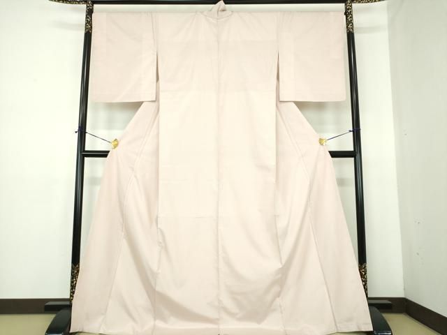 平和屋着物●上質なお召　背抜き仕立て　縞　正絹　逸品　DABE5422ps