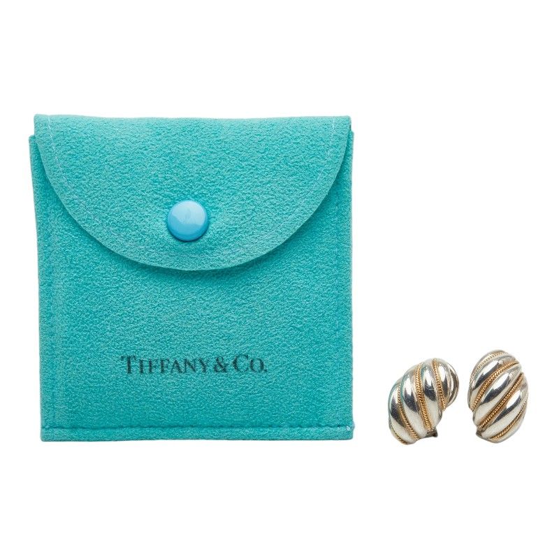 ティファニー ツイストロープ ピアス SV925 シルバー K18YG イエローゴールド Au750 レディース TIFFANY&Co.【1-0263573】