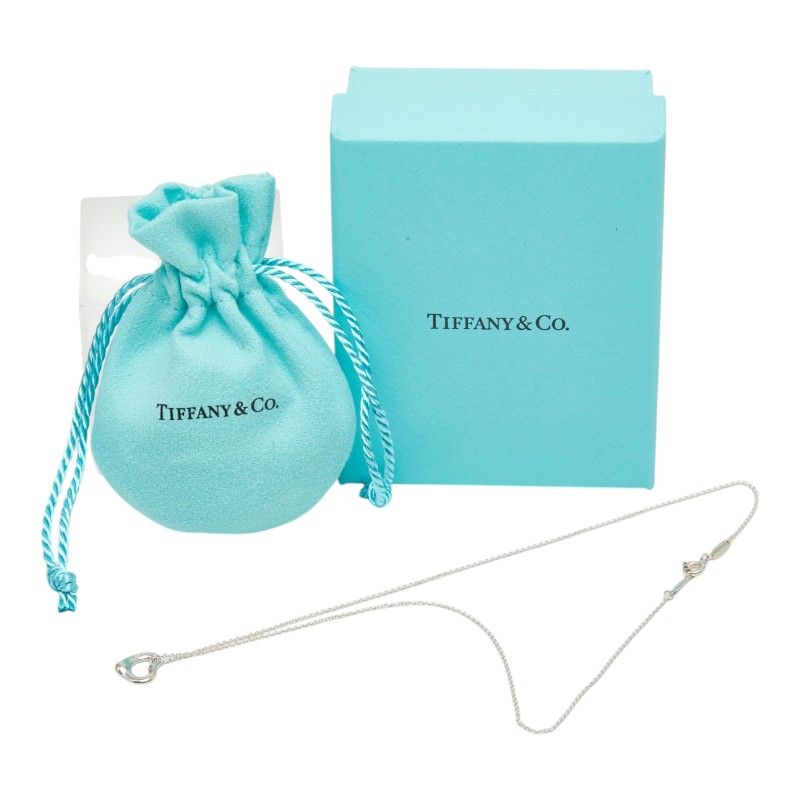 ティファニー エルサ ペレッティ オープンハート チェーン ペンダント ネックレス シルバー SV925 シルバー レディース TIFFANY&Co.【1-0264195】