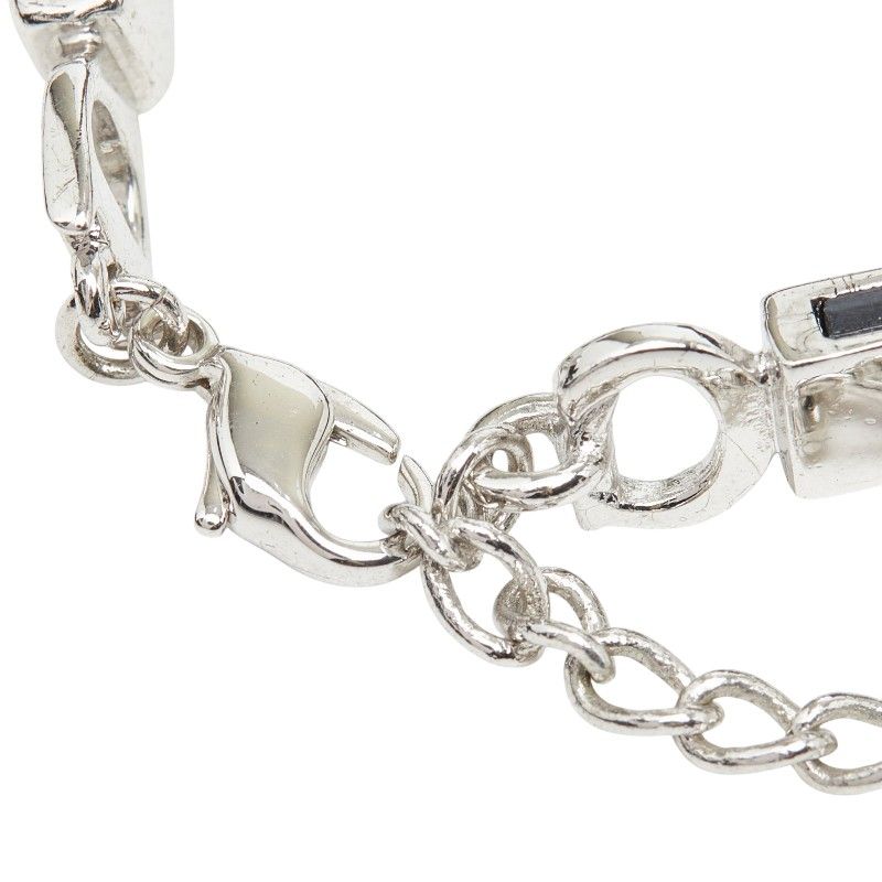 ディオール リボン ブレスレット ブラック パテントレザー メタル レディース Dior【1-0264654】