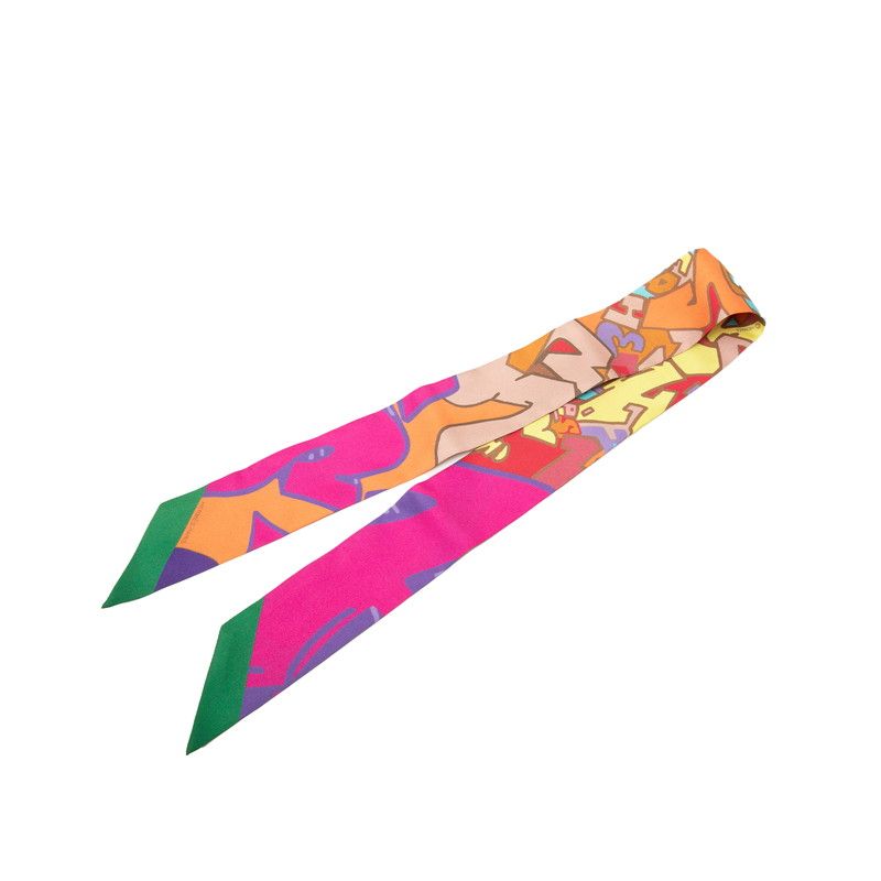 エルメス ツイリー Graff Graffiti グラフィティ スカーフ マルチカラー シルク レディース HERMES【1-0265264】