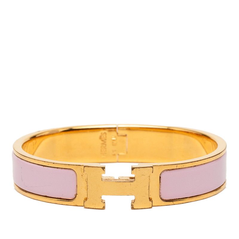 エルメス クリックH PM ブレスレット ゴールド ピンク メッキ レディース HERMES【1-0265266】