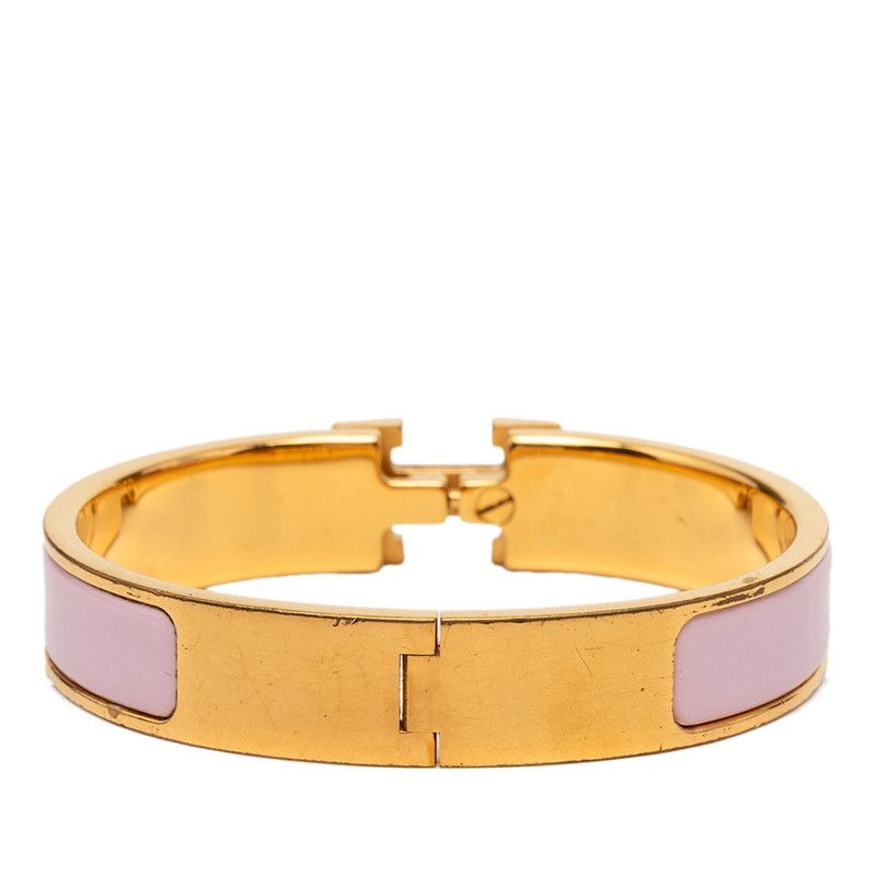 エルメス クリックH PM ブレスレット ゴールド ピンク メッキ レディース HERMES【1-0265266】