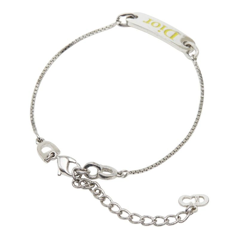 ディオール ロゴプレート チェーン ブレスレット シルバー メタル レディース Dior【1-0265572】 ディオール ロゴプレート チェーン ブレスレット シルバー メタル レディース Dior【1-0265572】