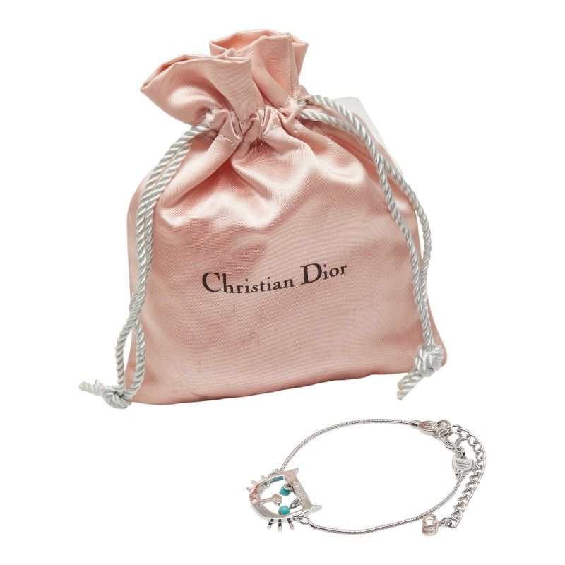 ディオール キャットモチーフ チェーン ブレスレット シルバー メタル レディース Dior【1-0265947】