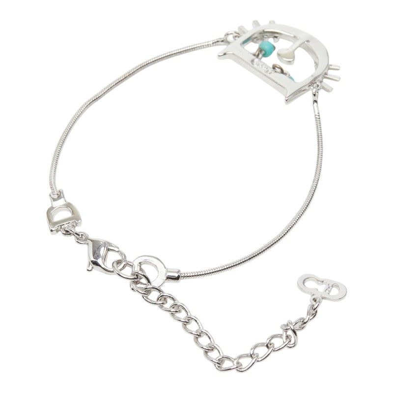 ディオール キャットモチーフ チェーン ブレスレット シルバー メタル レディース Dior【1-0265947】