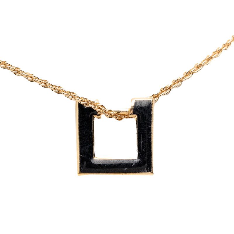 ディオール ヴィンテージ イヤリング ネックレス セット ゴールド ブラック メッキ ラインストーン レディース Dior【1-0266485】