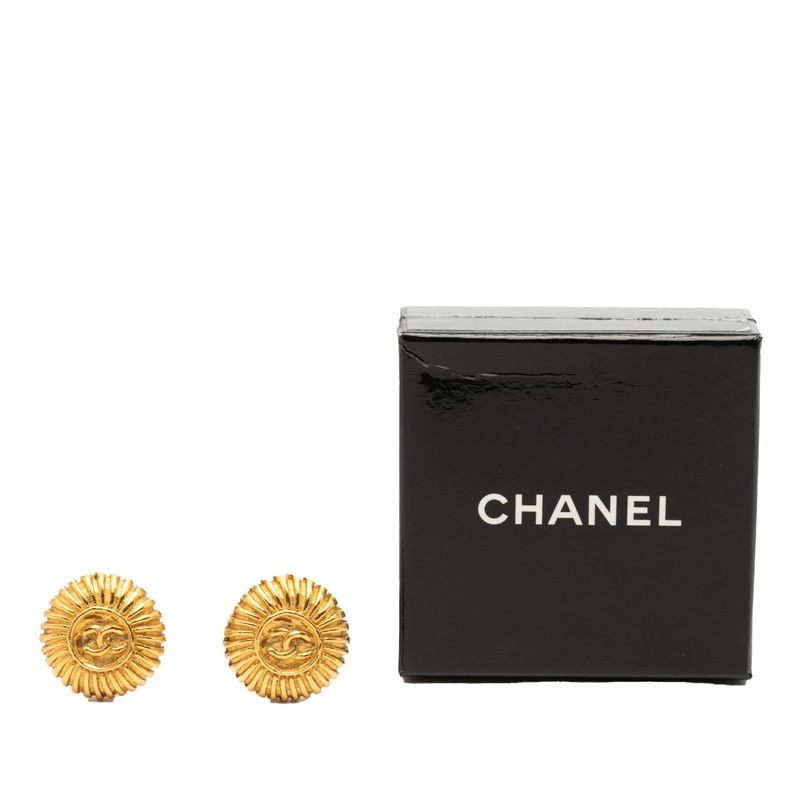 シャネル ヴィンテージ ココマーク イヤリング ゴールド メッキ レディース CHANEL【1-0266545】