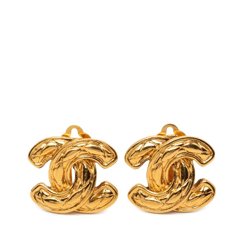 シャネル マトラッセ ココマーク イヤリング ゴールド メッキ レディース CHANEL【1-0266546】